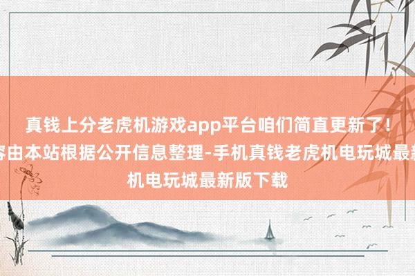 真钱上分老虎机游戏app平台咱们简直更新了！以上内容由本站根据公开信息整理-手机真钱老虎机电玩城最新版下载