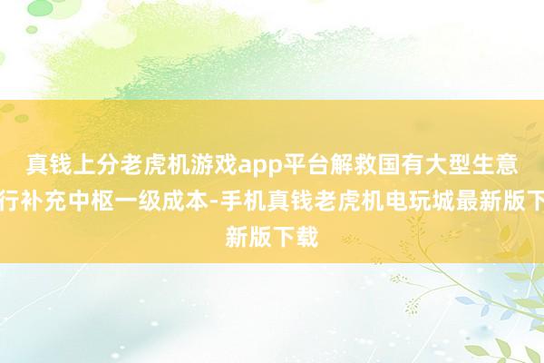 真钱上分老虎机游戏app平台解救国有大型生意银行补充中枢一级成本-手机真钱老虎机电玩城最新版下载