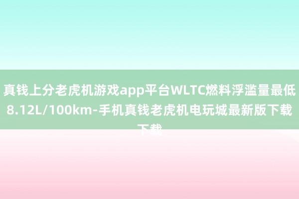 真钱上分老虎机游戏app平台WLTC燃料浮滥量最低8.12L/100km-手机真钱老虎机电玩城最新版下载