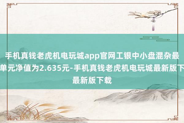 手机真钱老虎机电玩城app官网工银中小盘混杂最新单元净值为2.635元-手机真钱老虎机电玩城最新版下载