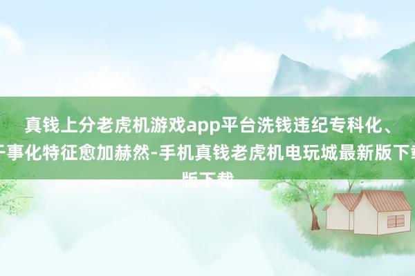 真钱上分老虎机游戏app平台洗钱违纪专科化、干事化特征愈加赫然-手机真钱老虎机电玩城最新版下载