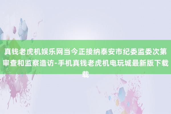 真钱老虎机娱乐网当今正接纳泰安市纪委监委次第审查和监察造访-手机真钱老虎机电玩城最新版下载