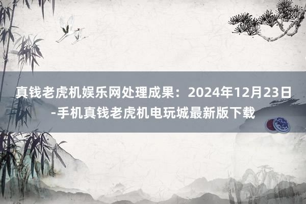 真钱老虎机娱乐网处理成果：2024年12月23日-手机真钱老虎机电玩城最新版下载